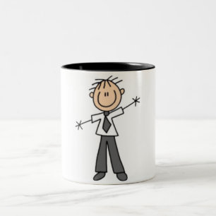 Caneca De Café Em Dois Tons Pai Stick Figure