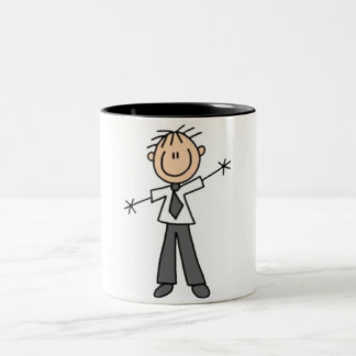 Caneca De Café Em Dois Tons Pai Stick Figure
