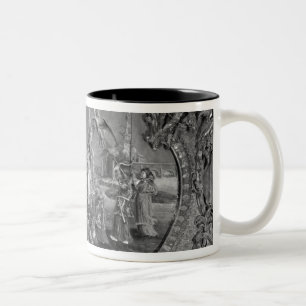 Caneca De Café Em Dois Tons Painel de Overdoor com assunto chinês, c.1730