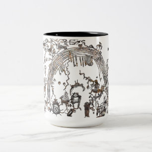 Caneca De Café Em Dois Tons Painel Shamans