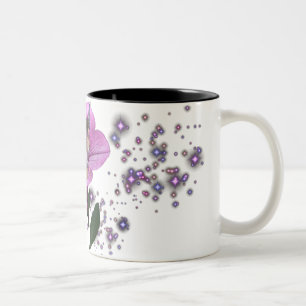 Caneca De Café Em Dois Tons País das fadas 1 da flor do KRW