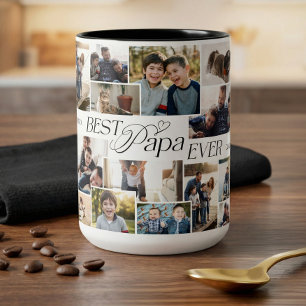 Caneca De Café Em Dois Tons Pais Elegantes Dia dos Pais Melhor Papai de Todos 