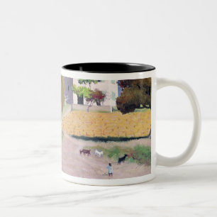 Caneca De Café Em Dois Tons Paisagem, a casa com o Telhado vermelho, 1924