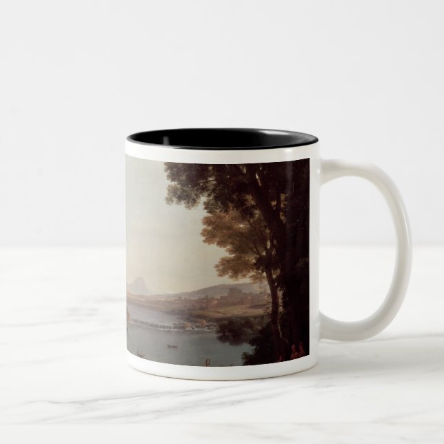 Caneca De Café Em Dois Tons Paisagem com o casamento de Isaac (Direita)