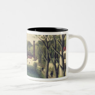 Caneca De Café Em Dois Tons Paisagem com um pescador, depois de 1886