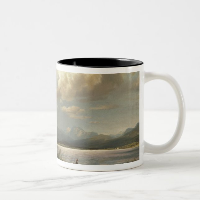 Caneca De Café Em Dois Tons Paisagem de Baviera, 1856 (Direita)