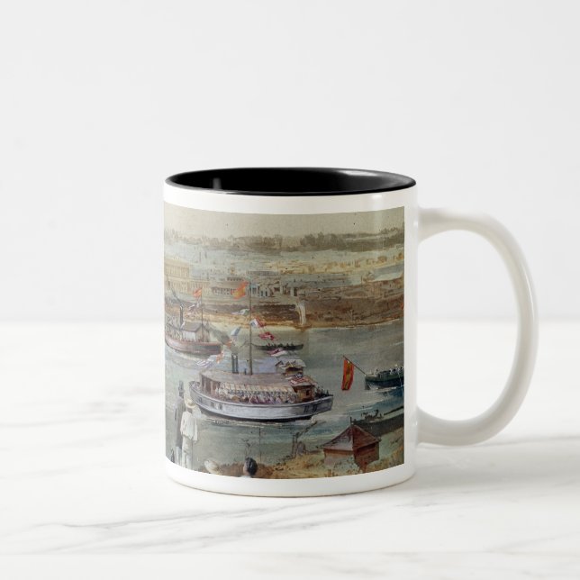 Caneca De Café Em Dois Tons Paisagem de Cuba (Direita)