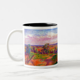Caneca De Café Em Dois Tons Paisagem de Spencer Gore em Yorkshire