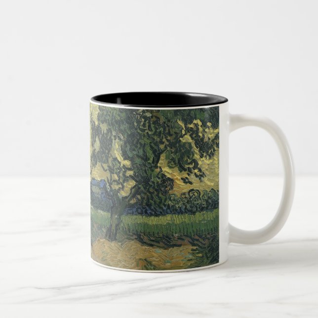 Caneca De Café Em Dois Tons Paisagem de Van Gogh ao Crepúsculo (Direita)