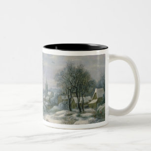 Caneca De Café Em Dois Tons Paisagem do inverno