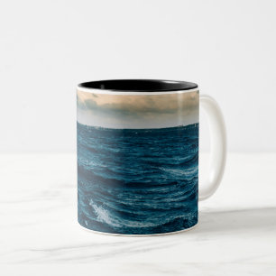 Caneca De Café Em Dois Tons Paisagem do Mar bonito