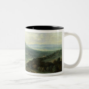 Caneca De Café Em Dois Tons Paisagem do rio, 1697