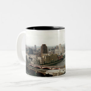 Caneca De Café Em Dois Tons Paisagem do Tâmisa de Londres