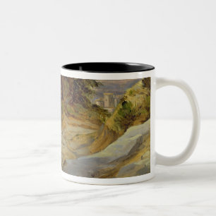 Caneca De Café Em Dois Tons Paisagem italiana da montanha, c.1824