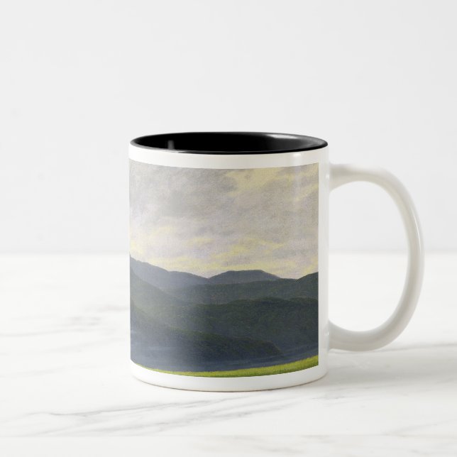 Caneca De Café Em Dois Tons Paisagem montanhosa (Direita)