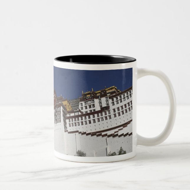Caneca De Café Em Dois Tons Palácio Potala em Lhasa, Tibete. (Direita)