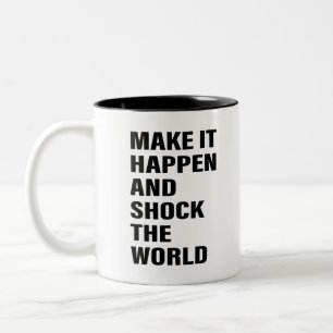Caneca De Café Em Dois Tons Palavra de Arte Motivacional Dicas de Sucesso de A