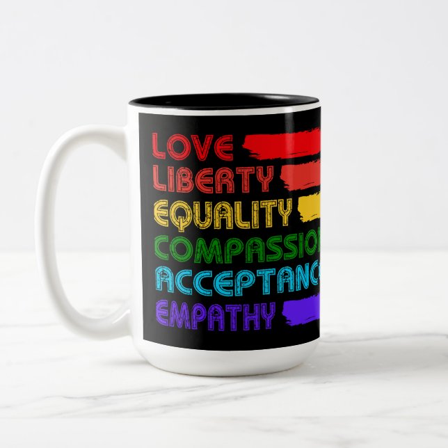 Caneca De Café Em Dois Tons Palavras Para Viver Por (Esquerda)