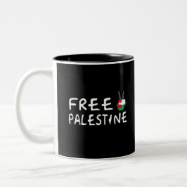 Caneca De Café Em Dois Tons Palestina livre