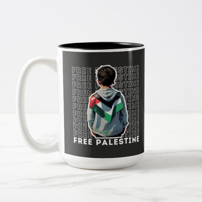 CANECA DE CAFÉ EM DOIS TONS PALESTINA LIVRE (Esquerda)