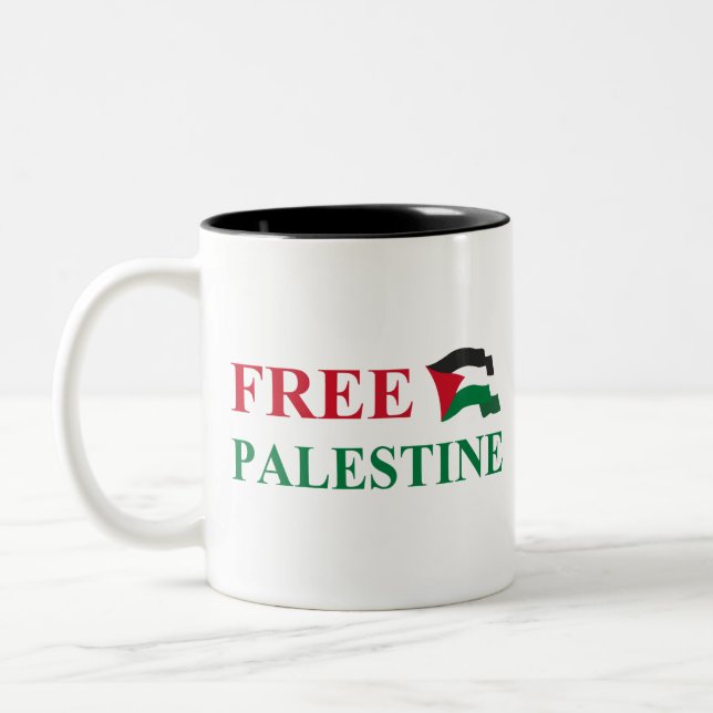 Caneca De Café Em Dois Tons palestina livre nº 2 (Esquerda)