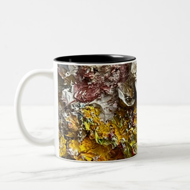Caneca De Café Em Dois Tons Paleta de artistas #1 (Esquerda)