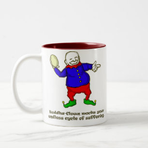 Caneca De Café Em Dois Tons Palhaço de Buddha