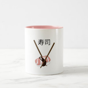 Caneca De Café Em Dois Tons Palitos de Sushi