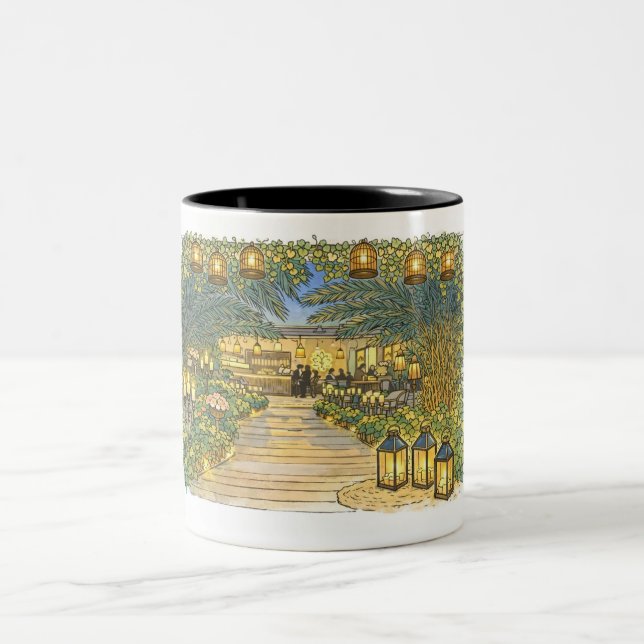 Caneca De Café Em Dois Tons Palm tree (Centro)