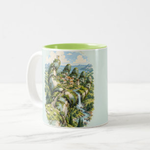 Caneca De Café Em Dois Tons Palma do Gigante Caído