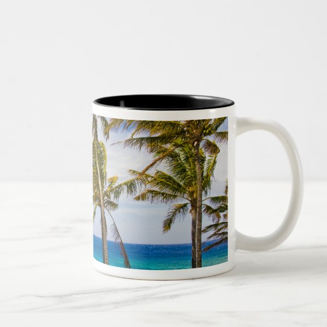 Caneca De Café Em Dois Tons Palmeiras de coco (Cocos nucifera) (Direita)