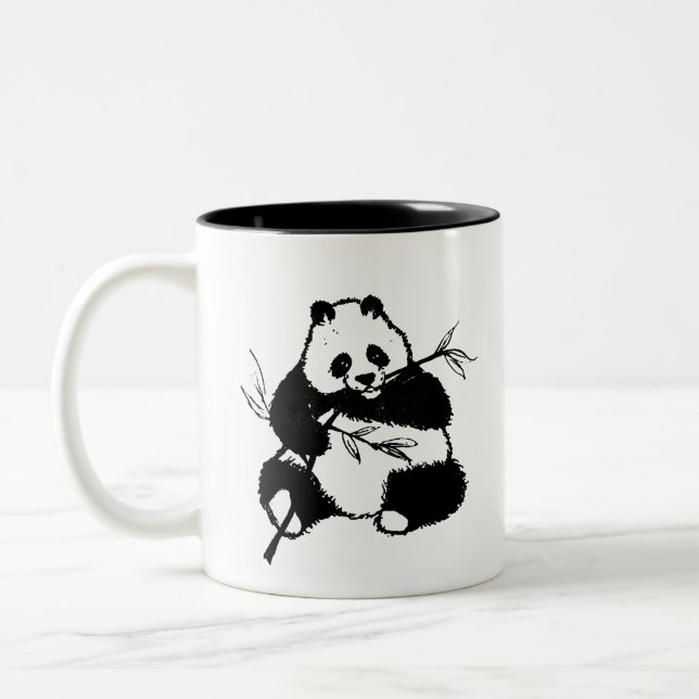 Caneca De Café Em Dois Tons Panda (Esquerda)