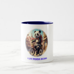 Caneca De Café Em Dois Tons Panda Bears