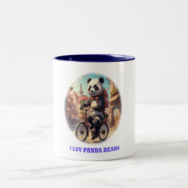 Caneca De Café Em Dois Tons Panda Bears (Centro)