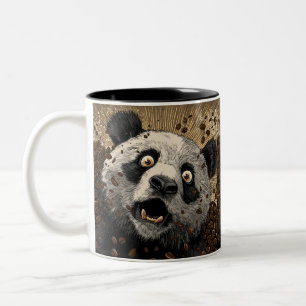 Caneca De Café Em Dois Tons Panda Cafeinado