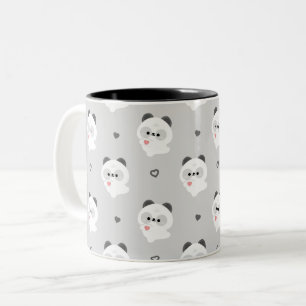 Caneca De Café Em Dois Tons Panda de Amor Fofo