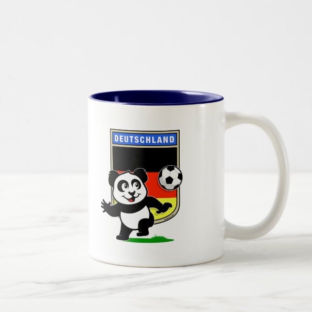 Caneca De Café Em Dois Tons Panda de Futebol da Alemanha (Direita)