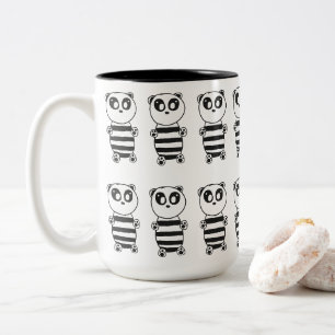Caneca De Café Em Dois Tons Panda Kids