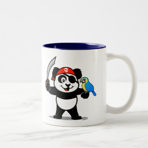 Caneca De Café Em Dois Tons Panda Pirata