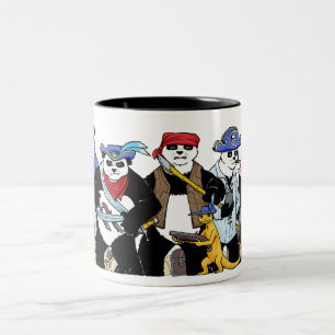 Caneca De Café Em Dois Tons Panda Pirates