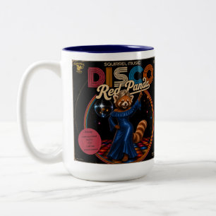 Caneca De Café Em Dois Tons Panda Vermelha Disco