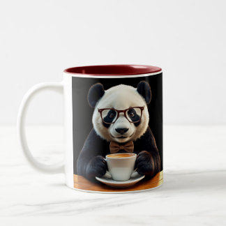 Caneca De Café Em Dois Tons Panda's Coffee Break
