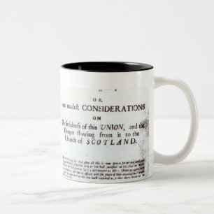 Caneca De Café Em Dois Tons Panfletos que mostram ambos os lados