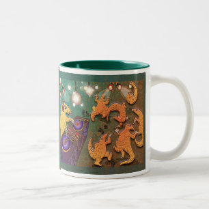 Caneca De Café Em Dois Tons Pangolins Partying