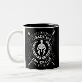 Caneca De Café Em Dois Tons Pankration Pan Kratos Spartan Shield