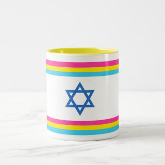 Caneca De Café Em Dois Tons Pansexual Israel Pride Flag