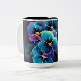 Caneca De Café Em Dois Tons Pansy Coffee Mug
