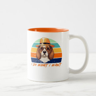 Caneca De Café Em Dois Tons Pântanos Retro Vintage Eu faço o que eu quero