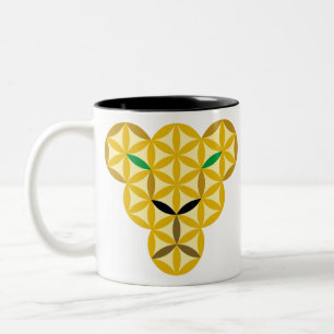 Caneca De Café Em Dois Tons Pantera Da Vida - Animais Sagrados.