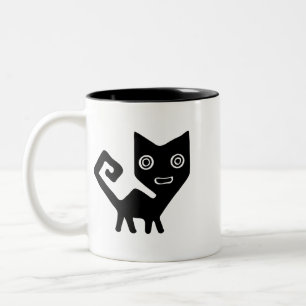 Caneca De Café Em Dois Tons Pantera-Leão-De-Mama-De-Cúgar-Gato-Animal